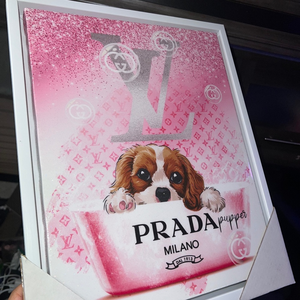 Pink sparkle lux wall art NEW